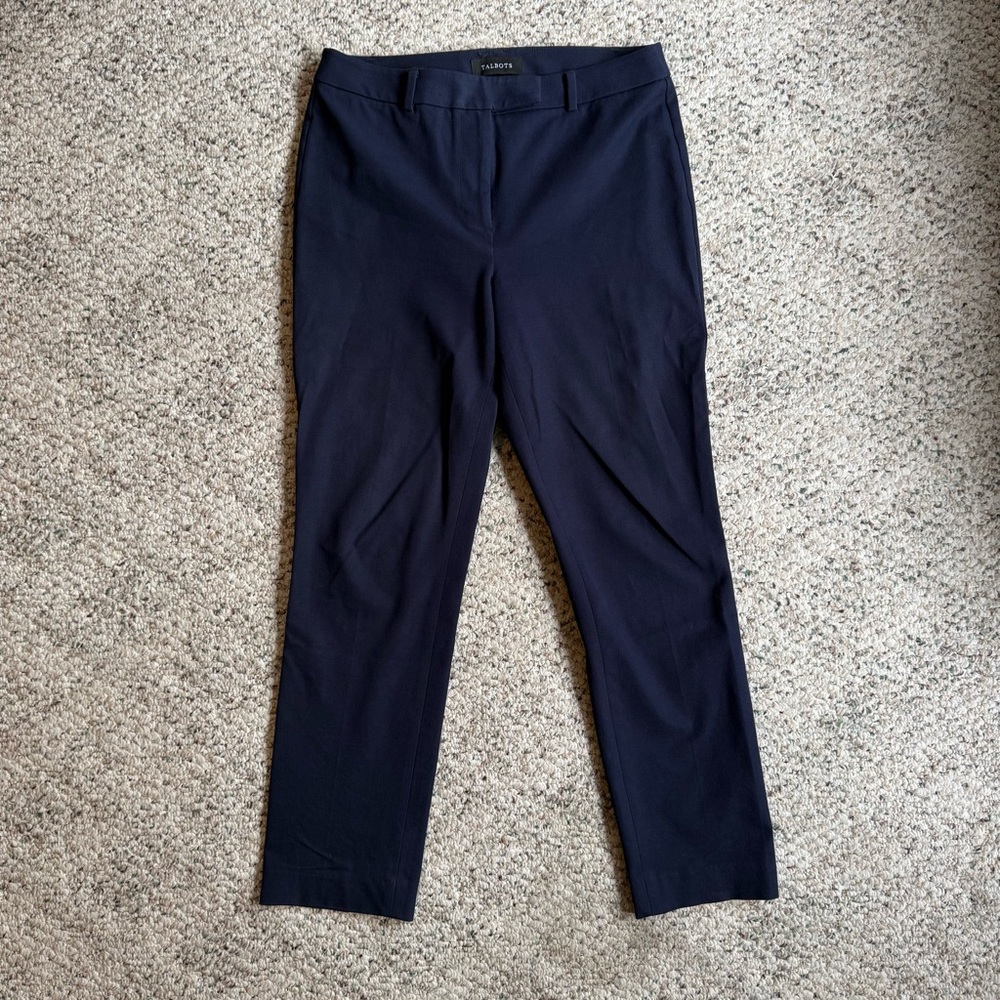 Talbots Navy High-Waist Straight Pants Size 6P